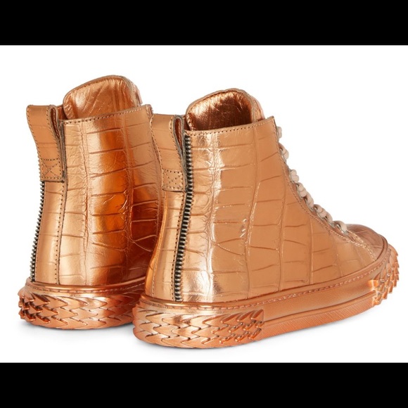 giuseppe zanotti BNIB croc leather bronzer hitops - Picture 6 of 9